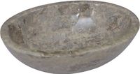 vidaXL Marmeren Gootsteen - 53x40x15 cm - Grijs - Enkele Wastafel - Modern Design