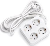 BES LED Stekkerdoos - Verlengsnoer - 3680W - 4 Stopcontacten - 3 Meter - Wit