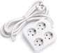 BES LED Stekkerdoos - Verlengsnoer - 3680W - 4 Stopcontacten - 3 Meter - Wit