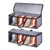 KIMBORA Hoed Opbergtas 2 Packs Baseball Cap Houder Hoed Organizer met Draaggrepen voor Kast, Grijs