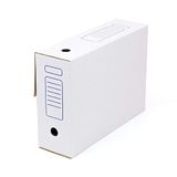 Set van 10 Zelfmontage Archiefdozen A4 – 3 mm Gegolfd Karton, Automatisch Sluitend Zonder Tape, 100% Recyclebaar, Afmetingen: 36x10,3x27,1 cm, kleur wit