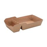 White label Kartonnen snackbakje A14 + A20 bruin 145 x 85 x 35 mm (100 stuks)