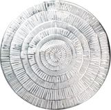 Krist+ Placemat - metallic zilver - rond - D38 cm - kunststof