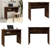 vidaXL Bureau - 90x50x74 cm - Bewerkt Hout - Gerookt Eikenkleurig