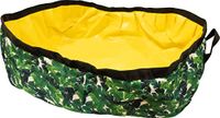 Reistoilette Croci Reistoilette met kruisen voor katten, met gewaxte stof, waterdicht, afsluitbaar en ruimtebesparend, afmetingen: 42 x 30 x 16 cm, fantasie: bladeren