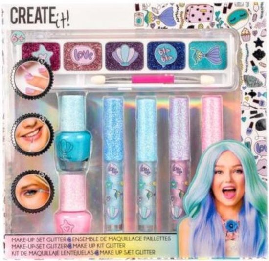 Create it! Make-up set Create It glitter 7-delig