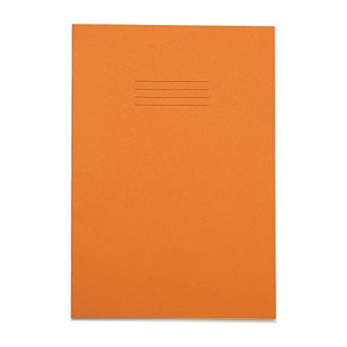 RHINO Oefenboek - A4 - 80 Pagina's - 8mm Gevoerd - Oranje - 10 Stuks