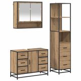 vidaXL Badkamermeubel Set Artisan Eiken 35 x 37,5 x 166 cm