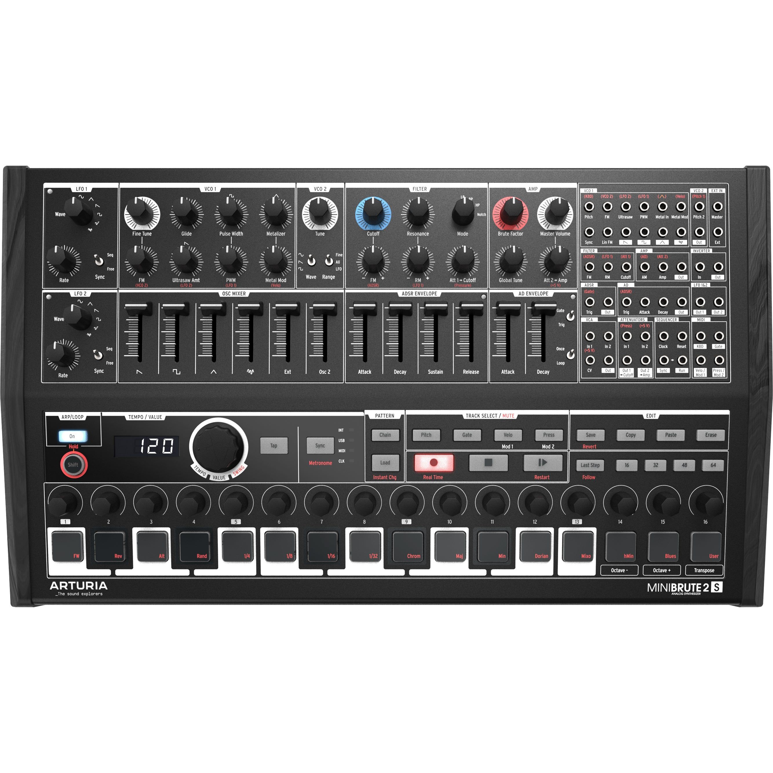 Arturia MiniBrute 2S Noir analog synthesizer
