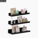Sovima - Zwarte Houten Wandplank, Set van 3