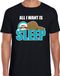 Bellatio Decorations Slaapshirt voor heren - All I want is sleep - pyjama - zwart - Kerst slaapshirt - Pyjama party kleding XL