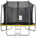 Viking Choice Trampoline 305cm Zwart/Geel Veiligheidsnet Ladder