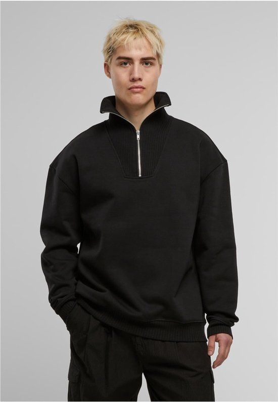 Urban Classics Cut&Sew Troyer Sweater/trui Zwart S