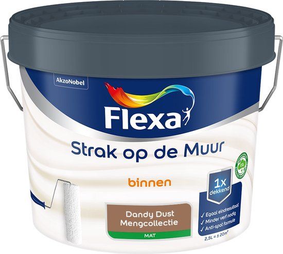 Flexa Strak op de muur Muurverf - Dandy Dust - 2,5 liter