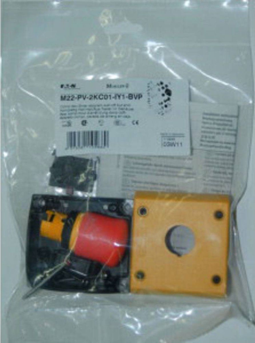 Eaton M22-PV-2KC01-IY1-BVP Noodstopschakelaar 2x NC IP66