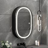 BES LED Afimera Lina Spiegelkast Zwart 55x80 cm