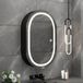 BES LED Afimera Lina Spiegelkast Zwart 55x80 cm