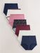 Next - Dames - Set van 7 katoenen en kanten slips met volledige bedekking - Paars