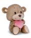 62701 NICI 62701 Knuffeldier beer met hart, 22 cm, bruin