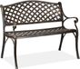 Merkloos Relaxdays Aluminium Tuinbank - 2 Zits - Zwart/Goud
