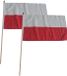 Merkloos / Sans marque Promex Gmbh Luxe zwaaivlag Polen - 2x - 30 x 45 cm - op stok - landen versiering - handvlaggen - supporters