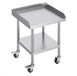 Latios Table de travail en acier inoxydable - Table de préparation alimentaire pour la restauration - Mobile avec 4 roues - Crédence à trois côtés - 61 x 61 x 76,2 cm