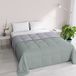 Italian Bed Linen Romantisch dekbed voor lente/zomer, microvezel, motief: perzikhuid, voor tweepersoonsbed 260 x 260 cm, grijs/zilver