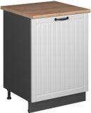 Vicco Keukenonderkast Fame-Line, Wit Landhuis/Antraciet, 60 cm