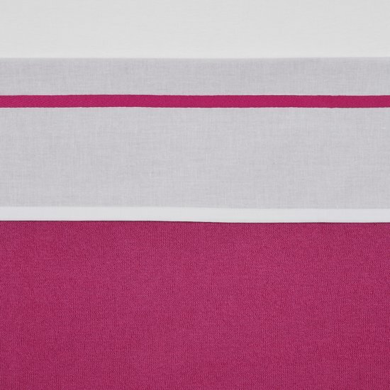 Meyco wieglaken wit met bies - 75 x 100 cm - bright pink roze