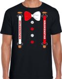 Bellatio Decorations Carnaval t-shirt Kruikenstad bretels en strik voor heren - zwart - Tilburg - Carnavalsshirt / verkleedkleding L