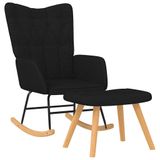 vidaXL Fauteuil à bascule tissu moutarde