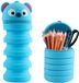 Ibenzoa® Étui télescopique pour stylos, Porte-crayon de dessin animé, Étui mignon pour enfants, Bleu