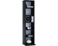 VCM Elementa CD/DVD Opbergrek - Zwart - Hout - 92x21x20 cm