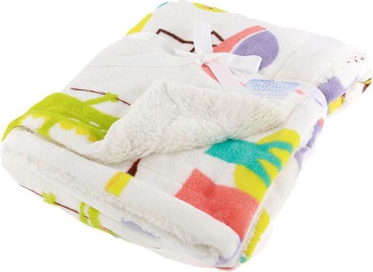 Soft Touch Babydeken Flamingo 76 x 102 cm - Wit