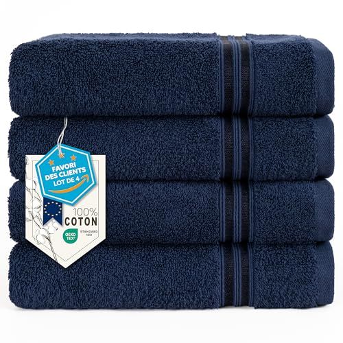 Hammetex Handdoeken 4-delige Set 50x100 cm, 100% Katoen Badstof