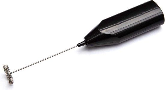 INTER-CAFFÈ Elektrische Melkopschuimer - Zwart - Handmatige Melkschuimer - 1 jaar garantie