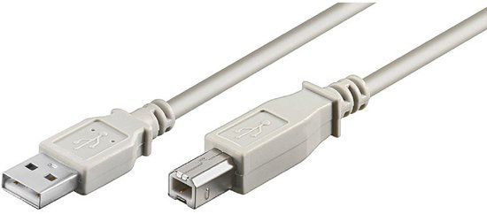 Basic USB Kabel A-B 2.0 - 1.8m - Kleurenmix