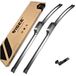 Visee Hexa Essuie-glaces - 550mm - Aérodynamique - H014 - Noir - Flatblade - Avant - 2 paires