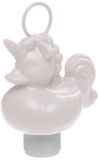 Duckiez Eenhoorn badeendje - wit - badspeelgoed - 12 cm