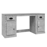 vidaXL Bureau met kast bewerkt hout betongrijs