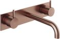 Hotbath Cobber - Wastafelmengkraan - zonder Waste - Laag - Geborsteld Koper PVD - Inbouw - Messing - V06