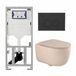 Geberit QeramiQ Dely Swirl Toiletset - Mat Beige
