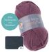 Gründl Wol, Hot Socks Pearl uni 4-voudig, sokkenwol, sokkengaren, zacht en huidvriendelijk, 75% scheerwol, 20% polyamide, 5% kasjmier, 1 kluwen 50 g / 200 m, naalddikte 2,5-3, antraciet