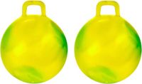 Toi-Toys Skippybal marble - 2x - geel/groen - D45 cm
