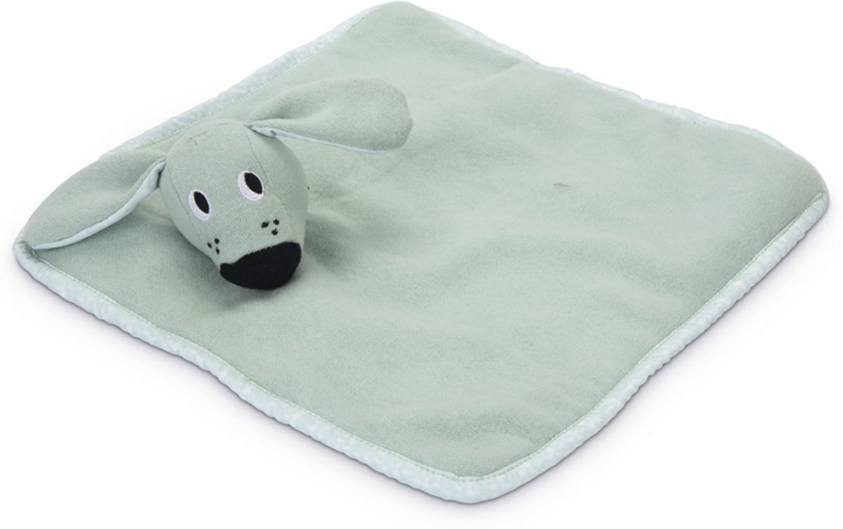 Beeztees Puppy Wuggie Knuffellapje - Hondenspeelgoed - Groen - 31x31x6 5 cm