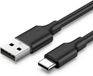 Ugreen - USB-A naar USB-C kabel - 0,25m - Zwart