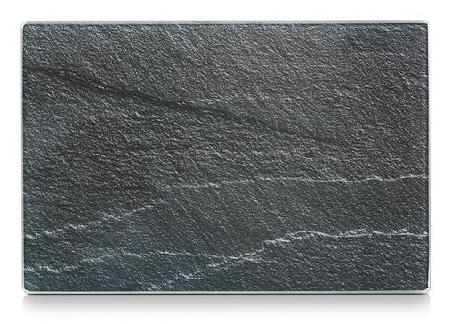 Zeller Present Snijplank - Rechthoekig - Glas - Antraciet - 30x20 cm