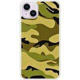 Apple Bedrukt siliconen hoesje compatibel met iPhone 15 Plus Camouflage