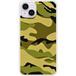 Apple Bedrukt siliconen hoesje compatibel met iPhone 15 Plus Camouflage