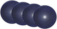 Ritzenhoff & Breker Set van Reiko Royal platte borden, 4 stuks, diameter 26,5 cm, porselein, blauw/wit